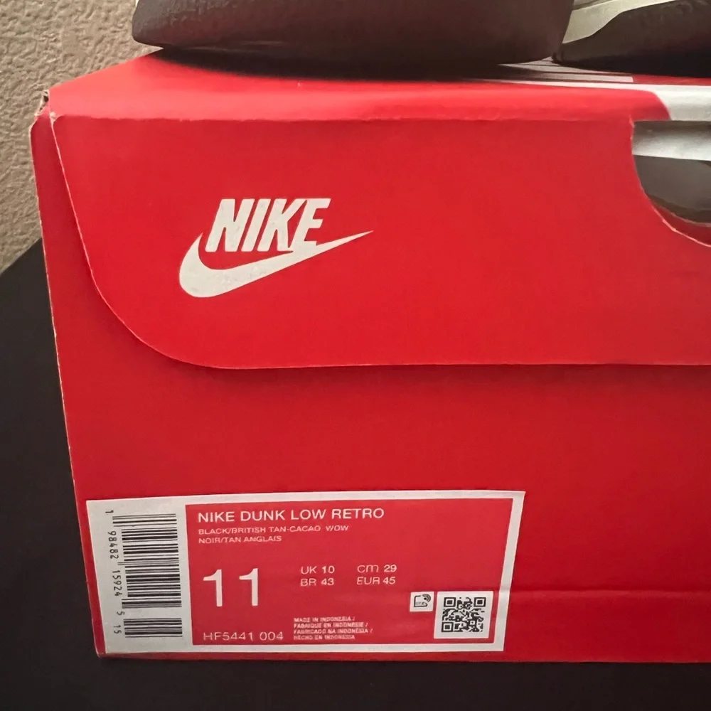 Nike Dunk Low Retro Men’s Sneakers British Tan/Cacao Wow HF5441-004 Size 11 BNIB - Picture 9 of 13